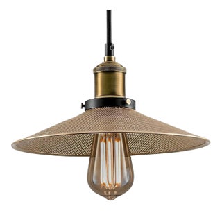 Radar English Brass With Satin Black Ceiling Light For Sale