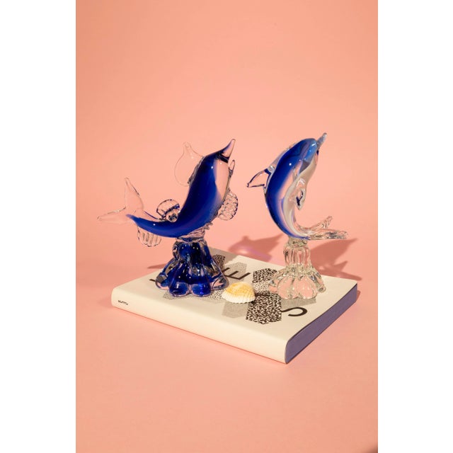 Vintage Portuguese Decorative Dolphin Figurine, Attributed to Cristais Bonora For Sale - Image 10 of 10