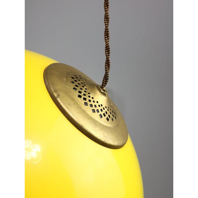 Mid-Century Italian Brass and Acrylic Glass Pendant Lamp For Sale - Image 18 of 18