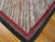 1900s Multicolor Chevron Folk Art Antique American Hooked Rug 4' 5" X 5' 4" Handknotted Wool Carpet For Sale - Image 4 of 4