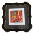 Vintage 1980's Hermès “Perspective Cavalière” Print of Hermes Scarf Avertisement Art in Black & Gold Scalloped Frame For Sale