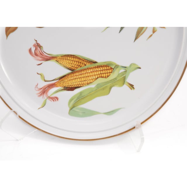 Ceramic Royal Worcester EveshamFine Porcelain Charger Platter Display 13" Plate England 1961 For Sale - Image 7 of 10