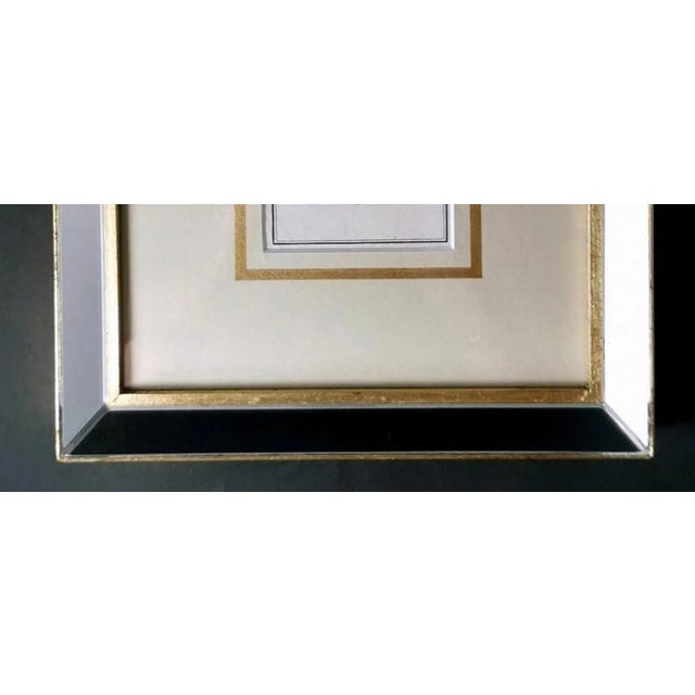 Mirror Frame With Engraved Dutch Print Depicting Dukes of Mirandola Coat of Arms For Sale - Image 10 of 12