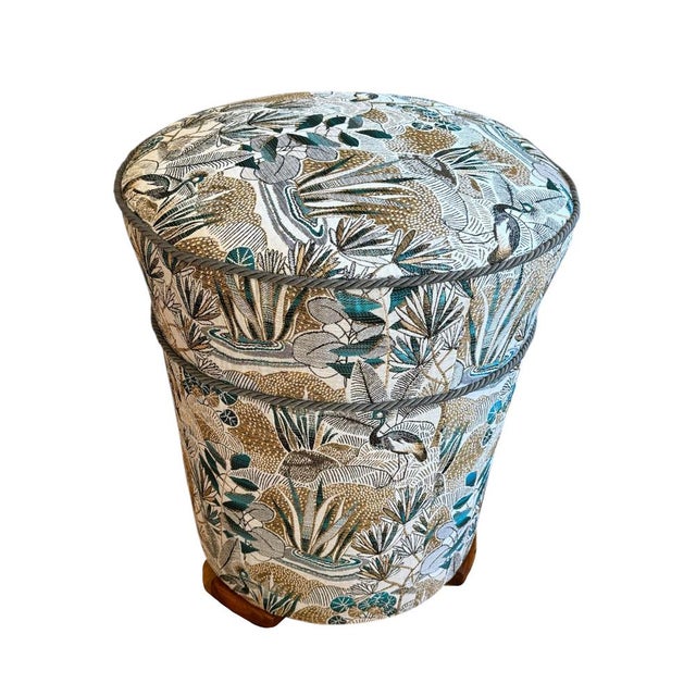 Art Deco Ottoman attributed to Jindrich Halabala, Eastern Europe, 1930s For Sale - Image 6 of 8