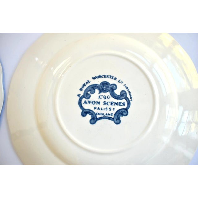 Blue Royal Worcester Blue & White Plates - Set of 4 For Sale - Image 8 of 9