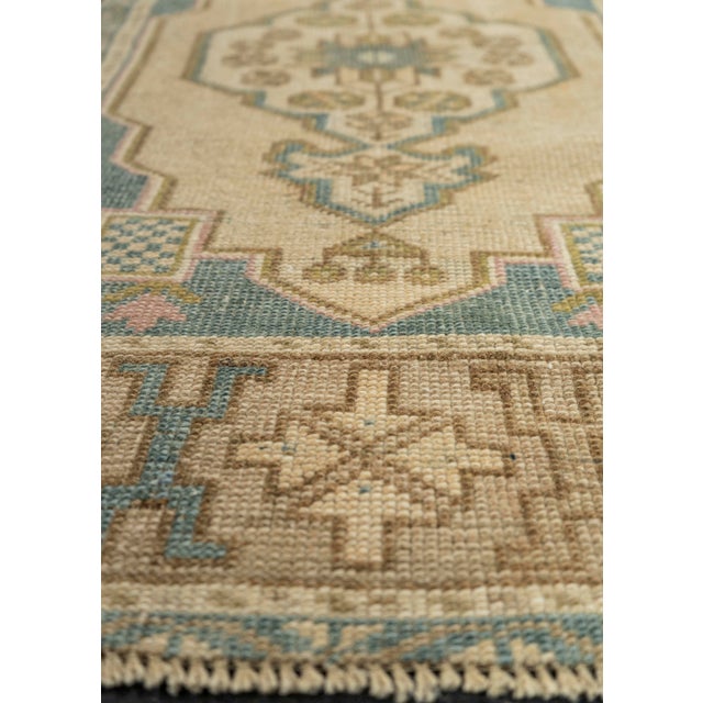 Turkish Turkish Mini Rug Oriental Hand Knotted Vintage Rug 1'9" x 3'6" #21244 For Sale - Image 3 of 8