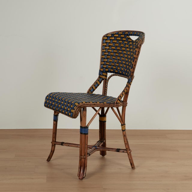 Set of Eight Vintage Rattan French Bistro Chairs For Sale In West Palm - Image 6 of 17