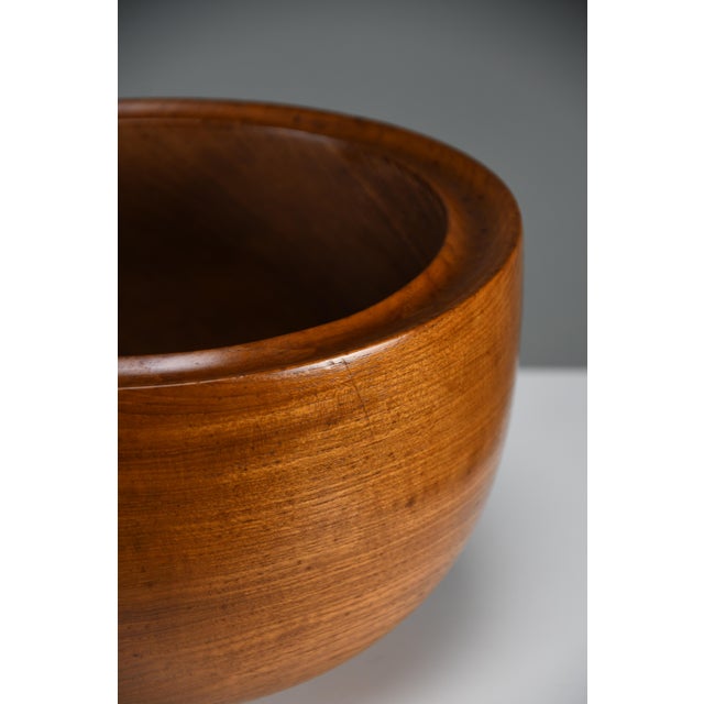 1960s Large Mid-Century Modern Scandinavian Jatoba Wood Bowl, 1960s For Sale - Image 5 of 13