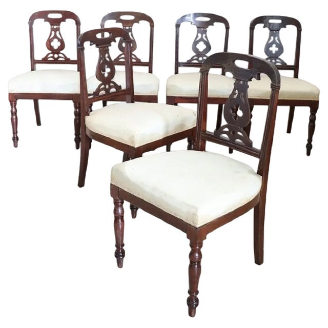 19th Century English Dining Chairs, Set of 6 For Sale