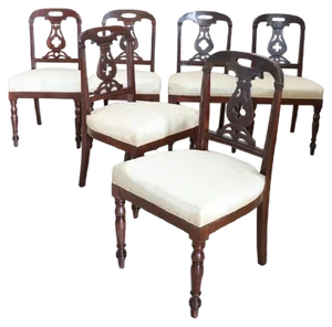 19th Century English Dining Chairs, Set of 6