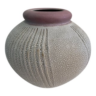 Mid Century Modern Vase Daric Harvie Large Ceramic Pottery Pot For Sale