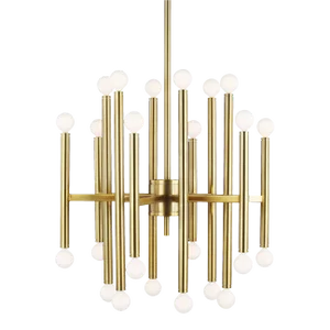 Thomas O'Brien by Visual Comfort Studio Beckham Modern Medium Chandelier, Brass