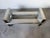 1970s Paul Mayen for Habitat Architectural Aluminum & Brass Rectangular Coffee Table Base For Sale - Image 4 of 12