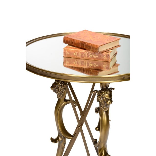 Inspired by narasimha, the lion god in hindu mythology, the lion in the library table is crafted of solid brass with a...