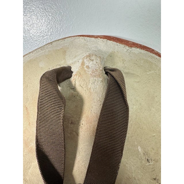 Vintage Hand Painted Mexican Folk Art Plate Hecho en Mexico Floral Wall Decor For Sale - Image 10 of 12