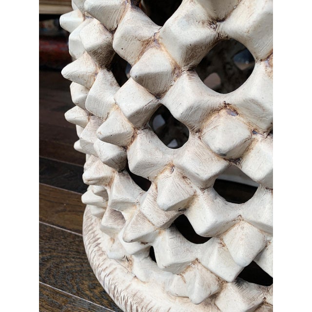 Ecru Ceramic Spider's Nest Side Table by Tucker Robbins For Sale - Image 8 of 15