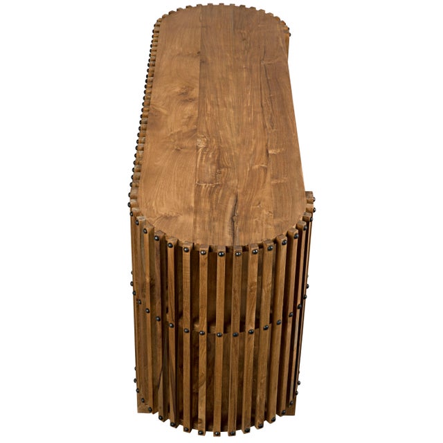 Wood NOIR Consuela Console, Teak For Sale - Image 7 of 10