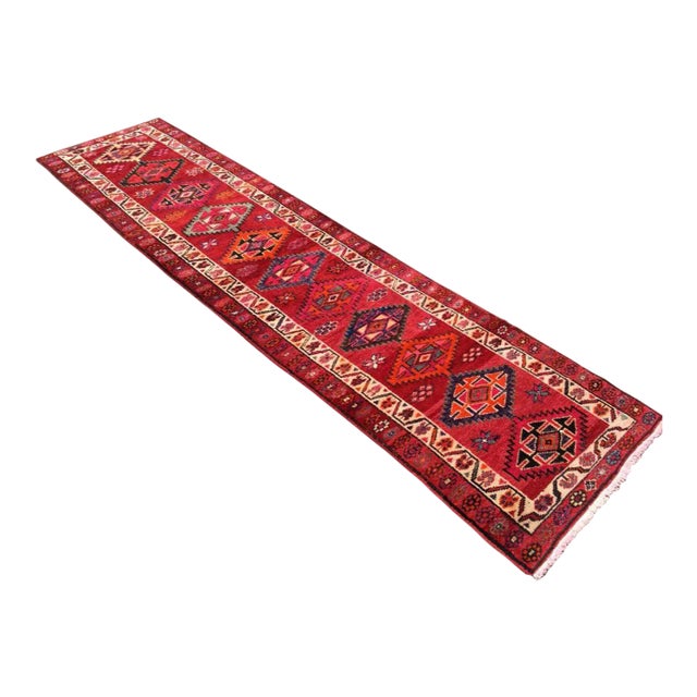 1960's Kurdish Runner Rug, 129" X 33" For Sale