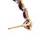 Mid 20th Century Pair of Amethyst Oval Bezel Set 18k Yellow Gold Inside Out Hoop Earrings For Sale - Image 9 of 9