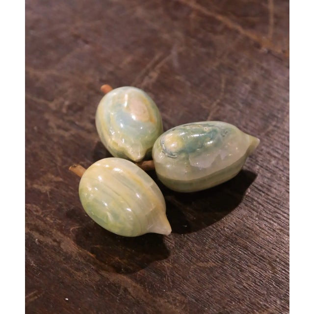 Mid-Century Italian Hand-Carved Stone Fruit Sculptures, Set of Ten For Sale In Dallas - Image 6 of 6