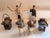 Mid-Century Modern 1964 Japanese Hand-Carved Folk Art Miniature Street Vendor Set - 5 Pieces For Sale - Image 4 of 12