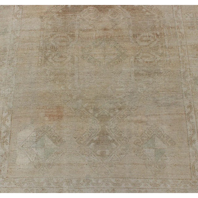 Brown Vintage Turkish Runner in Earth Tones & Light Brown in Medallions For Sale - Image 8 of 12