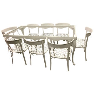 Klismos Patio Set in the Style of Billy Haines - Set of 9 For Sale
