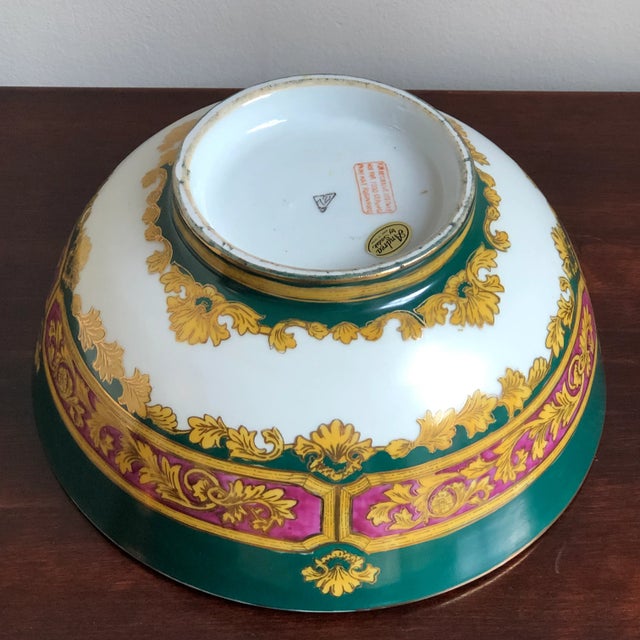 Vintage Neoclassical Decorative Porcelain Bowl For Sale - Image 11 of 12