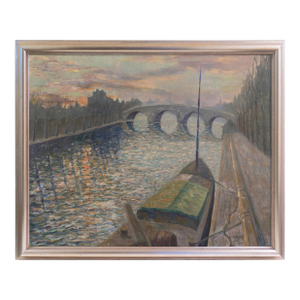 'Sunset, Paris' by Misha Podryski, 1934, Russian-American, New York, Artist's Union, National Art Club