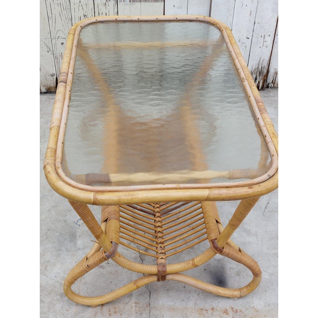Set of Vintage Armchair and Table in Rattan by Rohe Noordwolde, 1960s For Sale - Image 10 of 13