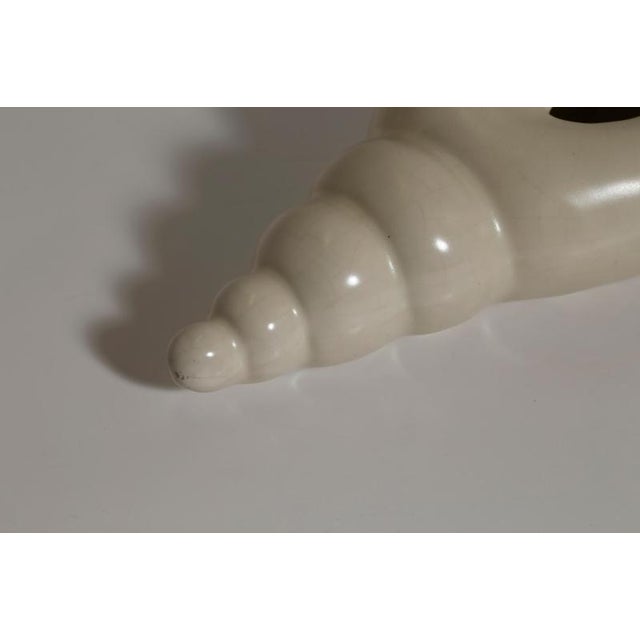 Sculptural Shell Vase in Stoneware by C.H. Brannam, 1965 For Sale - Image 6 of 12