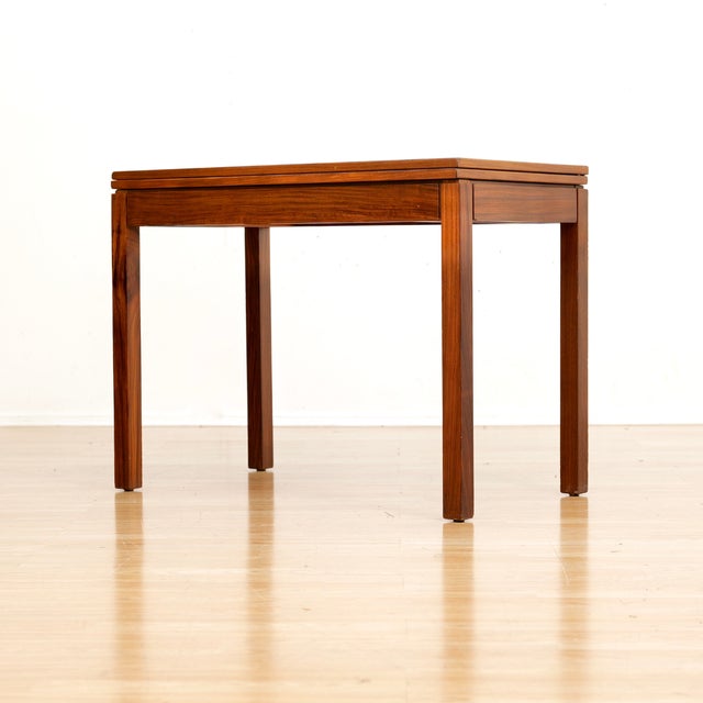 Wood Mid Century Folding Card Table For Sale - Image 7 of 11