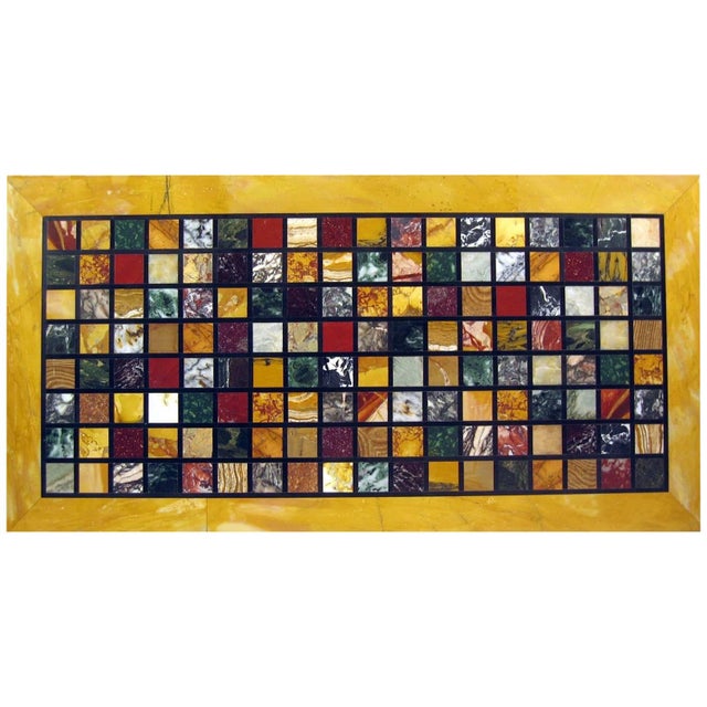Early 19th Century 19th Century Italian Pietre Dure Rectangular Marble Table Top For Sale - Image 5 of 5