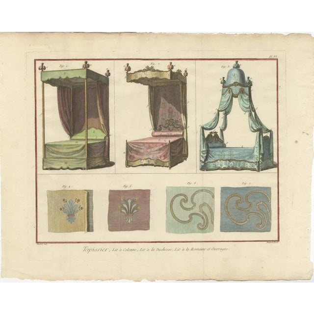 Upholstery and Furniture Design, 1760s, Paper, Set of 3 For Sale - Image 3 of 6