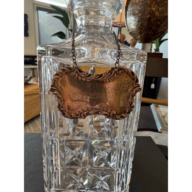 Vintage Decanter With Sterling “Sherry” Label For Sale In West Palm - Image 6 of 6
