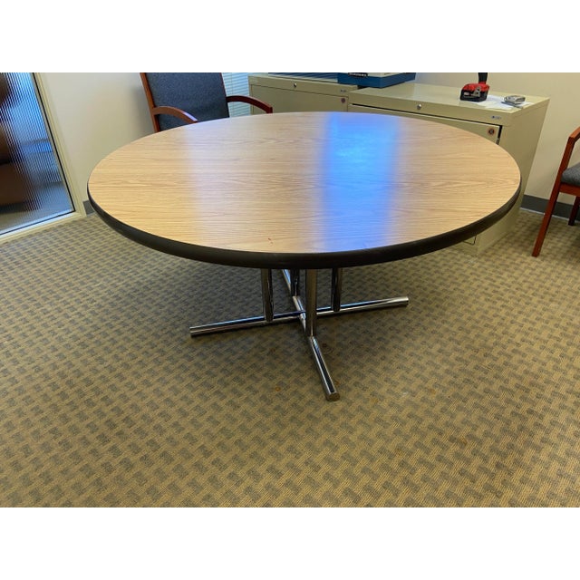 1980s Vintage Mid Century Modern Conference Table For Sale - Image 11 of 11