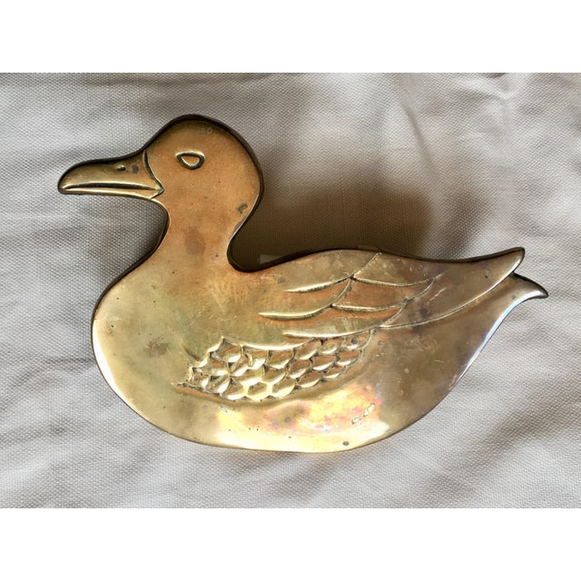 MidCentury Modern Brass Duck Trivet Chairish