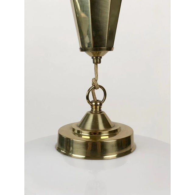 Jugendstil Adjustable Chandelier with White Opal Glass, 1923 For Sale - Image 10 of 14