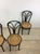 French Set of 4 Antique Bentwood Bistro Chairs With Caned Sets For Sale - Image 3 of 12