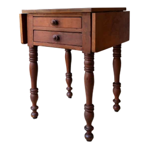19th Century American Pembroke Table | Drop Leaf Two Drawer