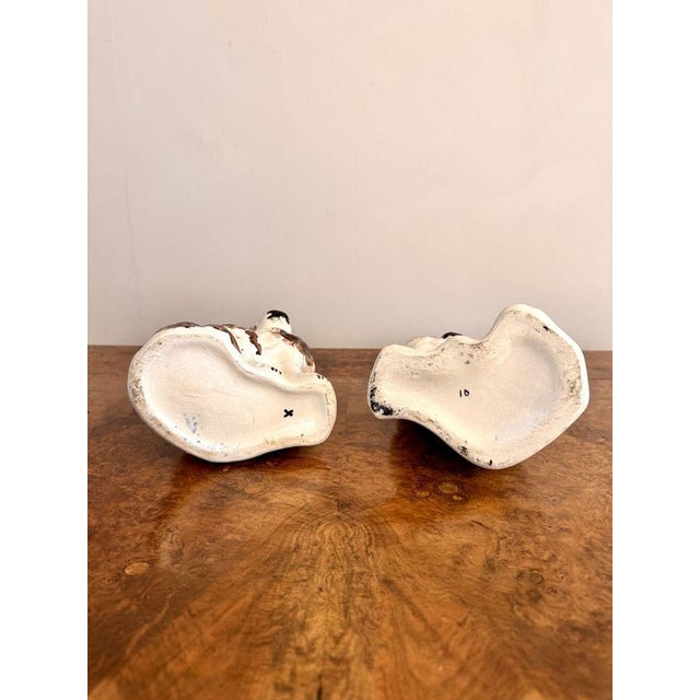 1900 - 1909 Antique Staffordshire Dogs, 1900, Set of 2 For Sale - Image 5 of 6