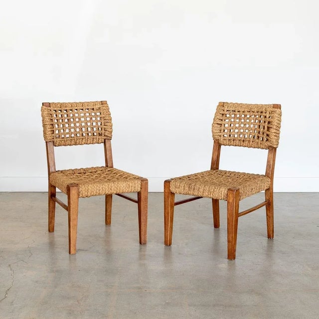 French 1960s Adrien Audoux & Frida Minet Chair For Sale - Image 3 of 12