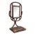 Vintage Italian Style Rattan & Bentwood Bamboo Vanity Tabletop Mirror For Sale
