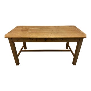 Antique Rnglish Counrty Rustic Pine Writing Table Desk For Sale
