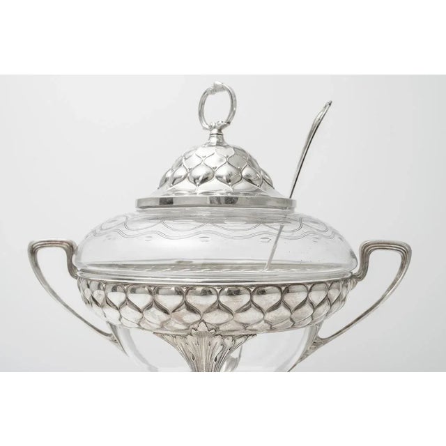 Just in this wonderful German WMF Art Nouveau Silver Plate & Crystal Punch Bow With Ladle.. This punch bowl has the...