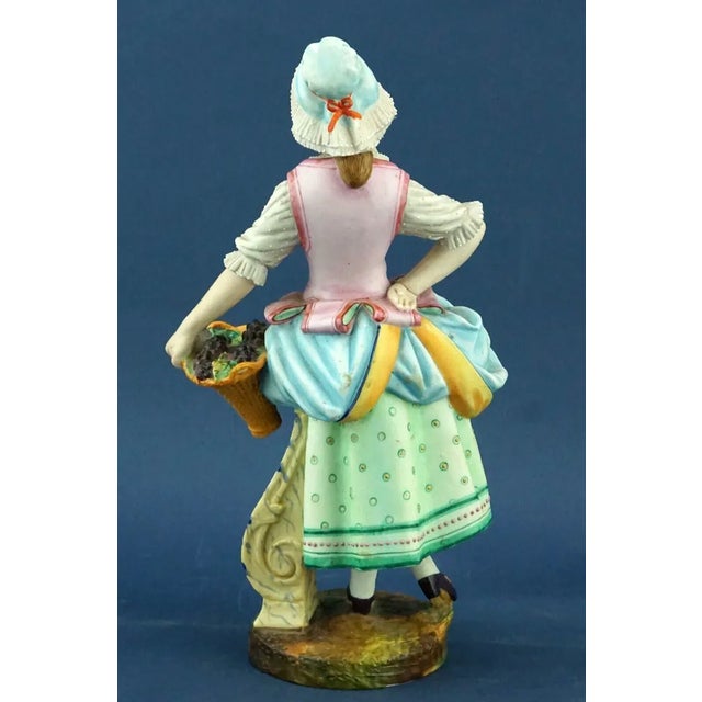19th Century Biscuit Porcelain Lady by Jean Gille, Paris, France For Sale - Image 5 of 18