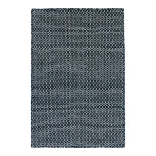 Dash & Albert by Annie Selke Honeycomb Indigo/Grey Woven Wool Rug, 8' x 10' For Sale