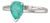 0.65ct Emerald Pear Solitaire Ring 14k White Gold Size 5 Engagement For Sale
