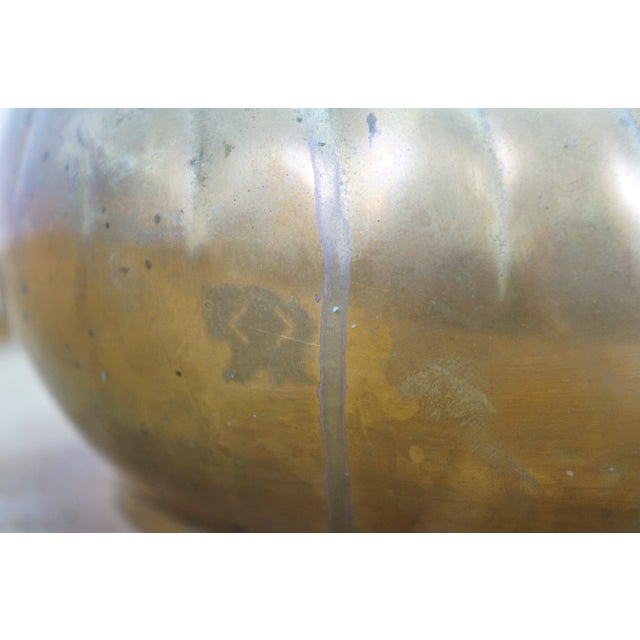 Antique Art Nouveau Secessionist Swirled Brass Tea Coffee Pot Teapot Kettle 9.5" For Sale - Image 12 of 14