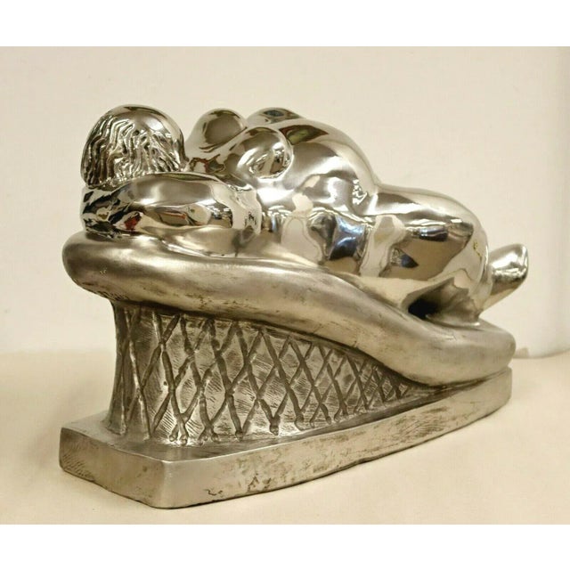 1990s "Little Goddess" Stainless Steel Table Sculpture by Jerry Soble For Sale - Image 10 of 11